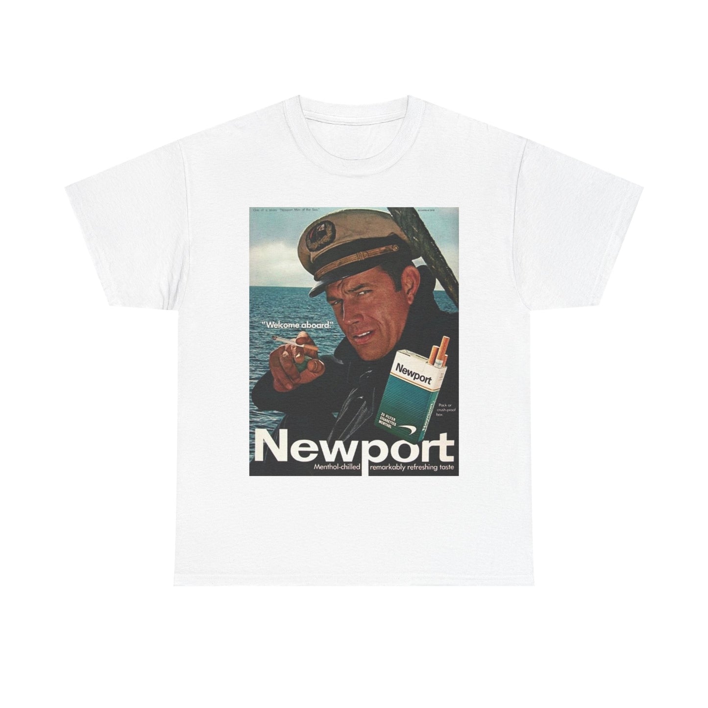 Newport T-shirt vintage sailor cigarette advertising Unisex Heavy Cotton Tee