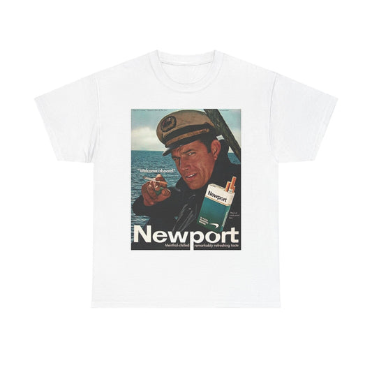 Newport T-shirt vintage sailor cigarette advertising Unisex Heavy Cotton Tee