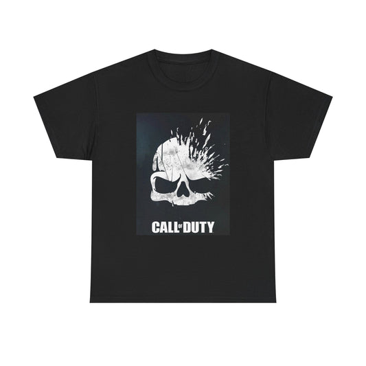 Call Of Duty Skull Tshirt GamerTag Graphic Video Games Unisex Heavy Cotton Tee