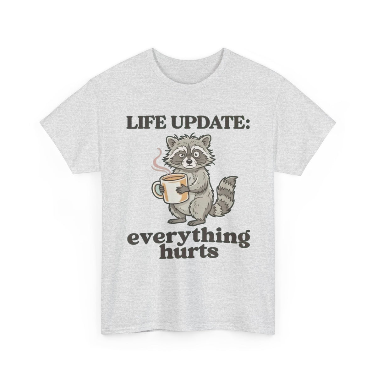 Life Update Everything Hurts Raccoon Tee Men's Graphic Tee