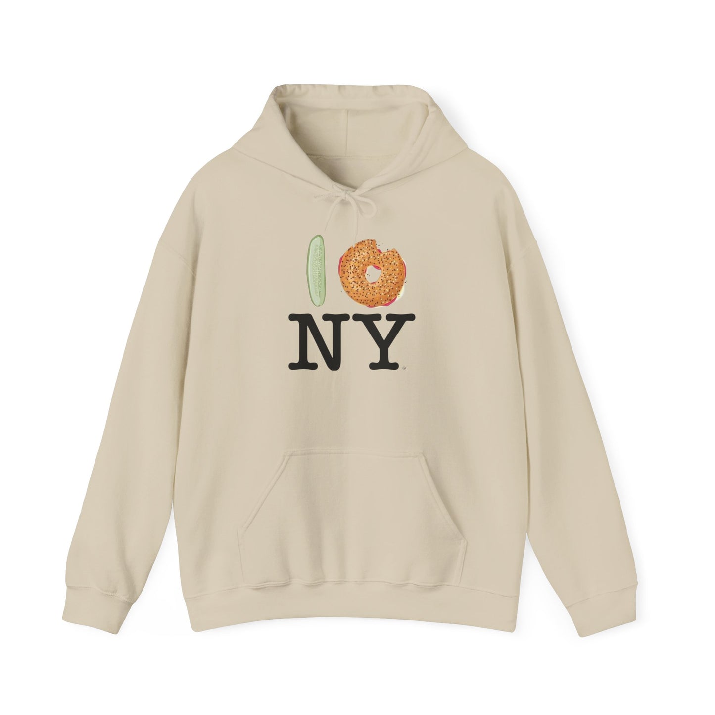 I Love New York Foodie Graphic Hoodie NEW Unisex Heavy Blend™ Hooded Sweatshirt
