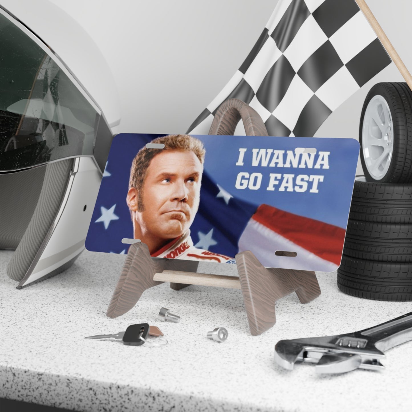 Ricky Bobby Talladega Nights License Vanity Plate Funny