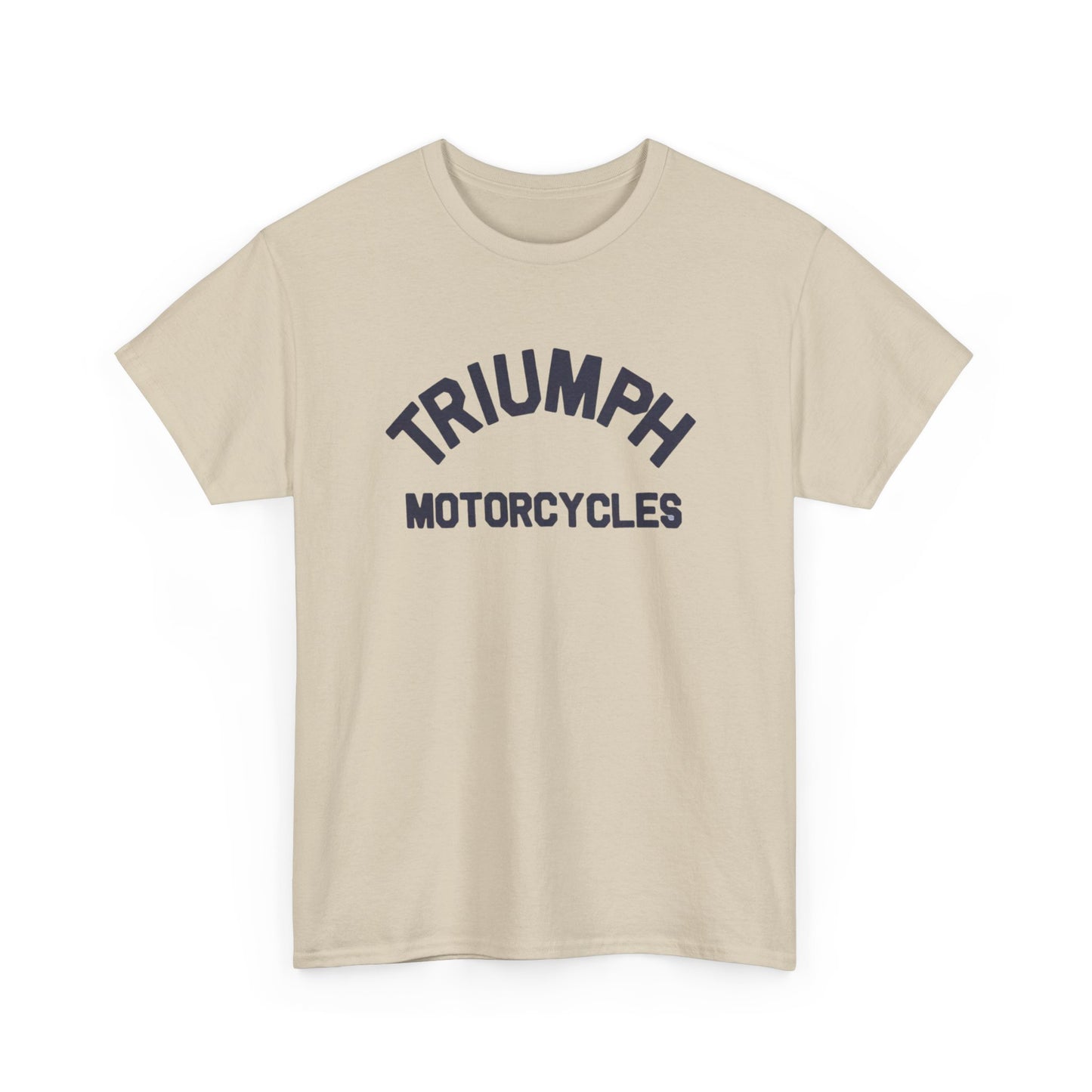 Triumph Motorcycles Tshirt Vintage Logo Classic Fit Unisex Heavy Cotton Tee