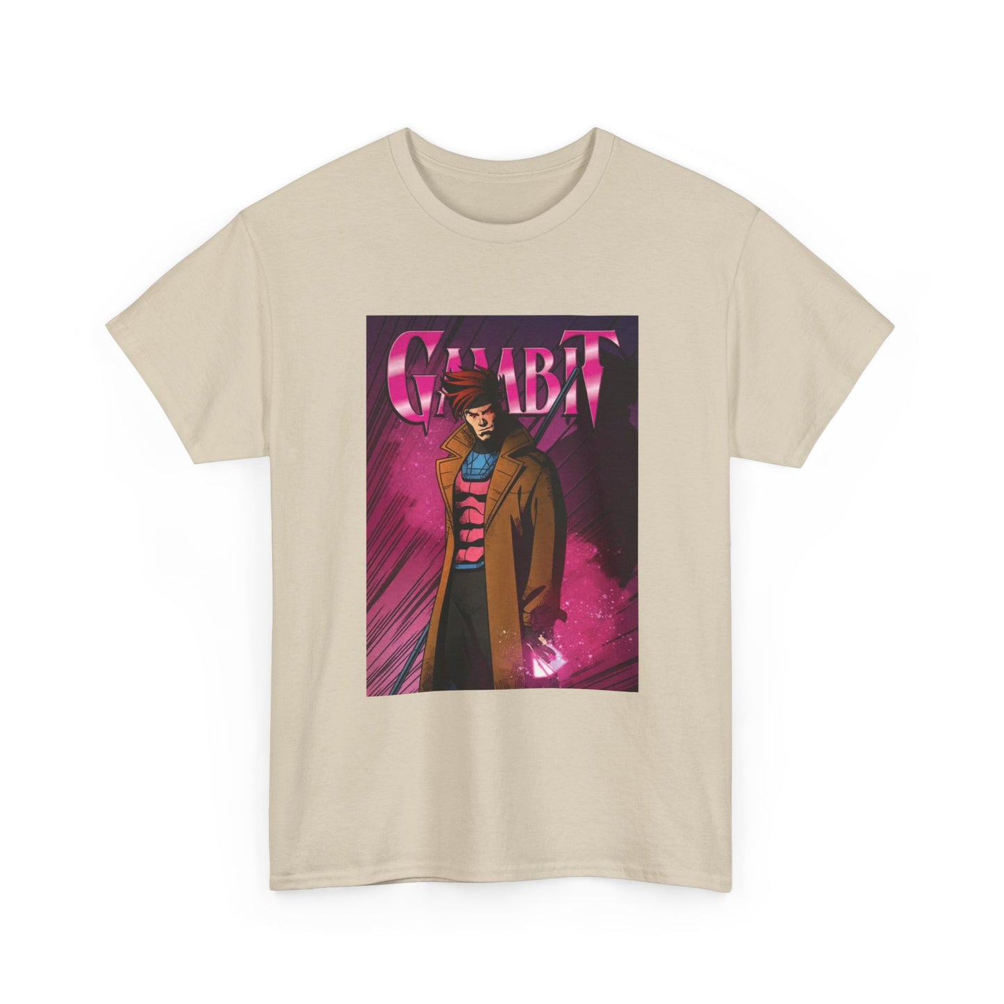 Gambit Tshirt Vintage Anime Cartoon Graphic Neon Unisex Heavy Cotton Tee