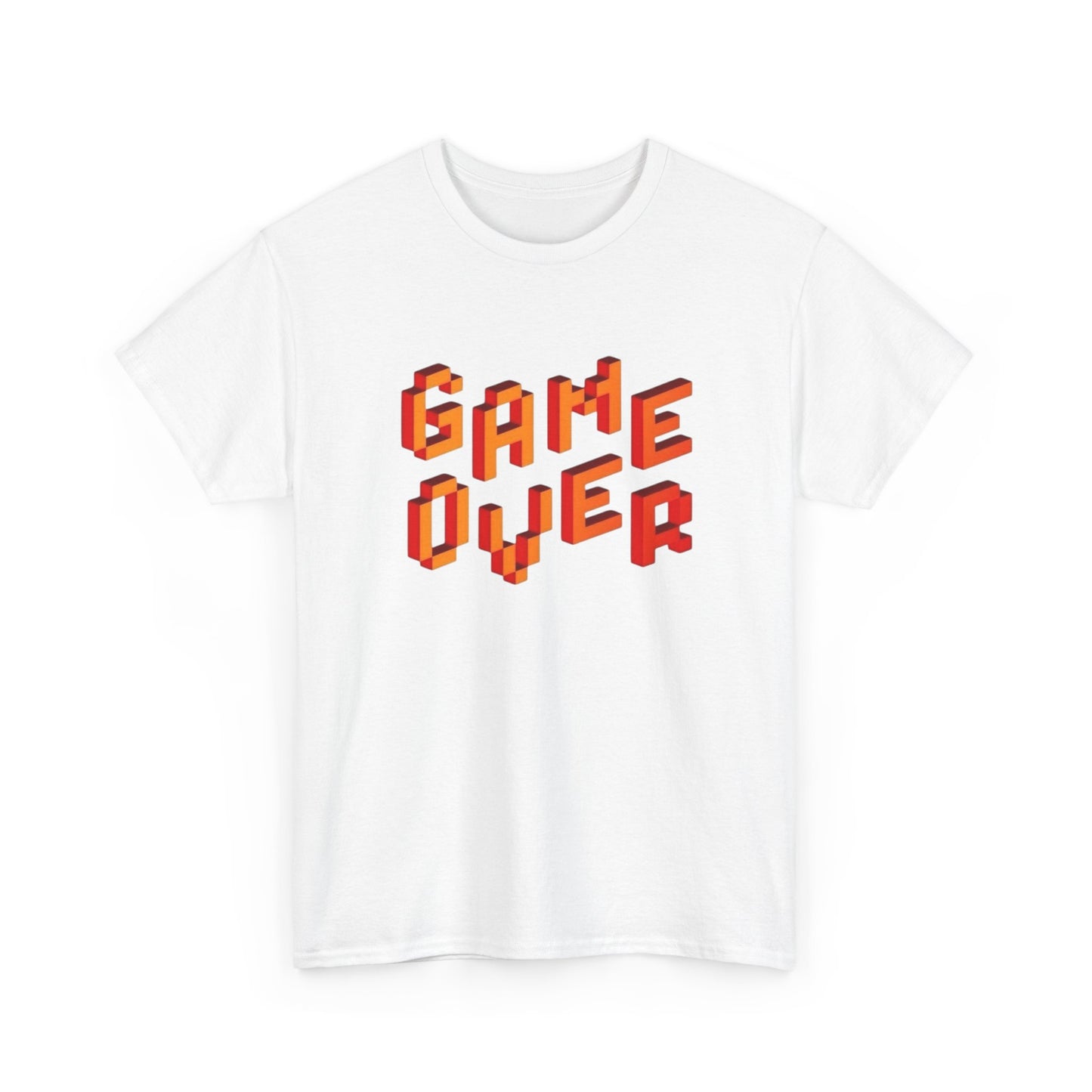 Game Over Retro Gaming Graphic T Shirt NEW GIFT Unisex Heavy Cotton Tee