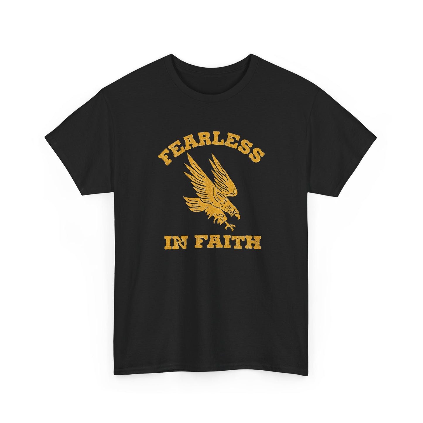 Fearless In Faith Retro Graphic T Shirt Men's Heavy Cotton Tee - Quality - Modern True to Size