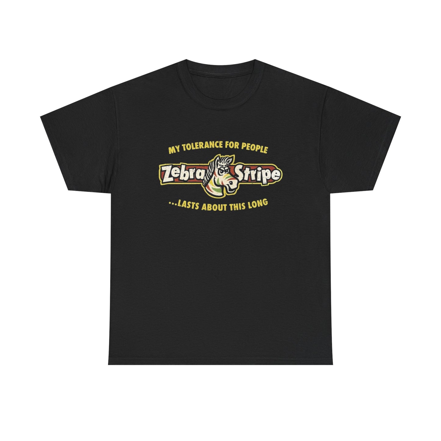 Zebra Stripe Fruit Gum T Shirt Vintage Graphic Retro 90s Unisex Heavy Cotton Tee