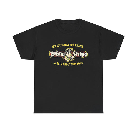 Zebra Stripe Fruit Gum T Shirt Vintage Graphic Retro 90s Unisex Heavy Cotton Tee