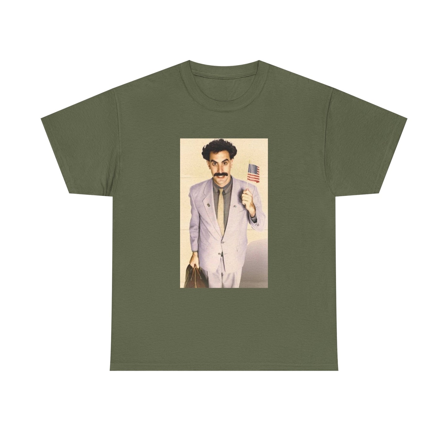 Borat Comes to America Tshirt Funny Comedy Movie Unisex Heavy Cotton Tee