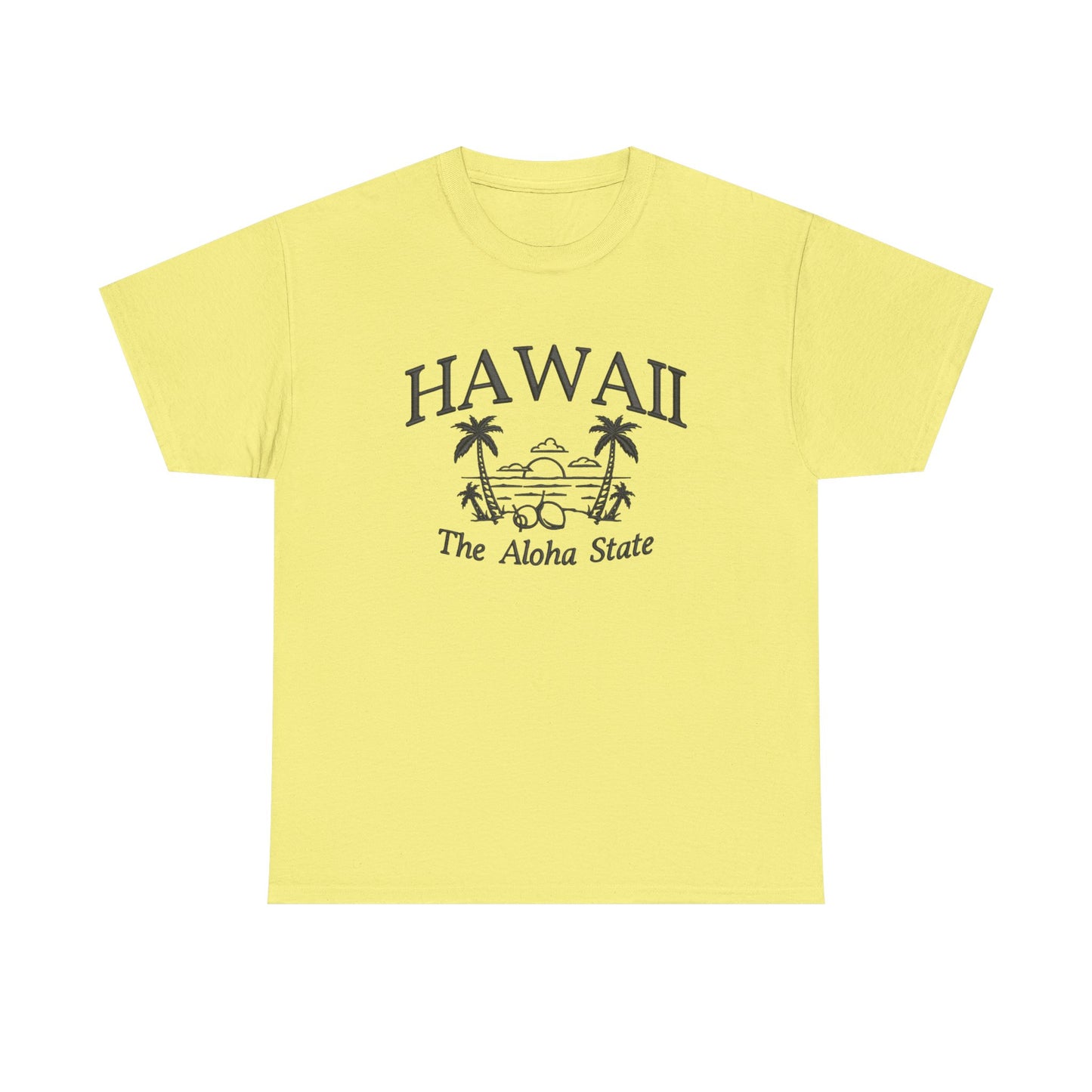 Hawaii The Aloha State Graphic T Shirt NEW Unisex Heavy Cotton Tee