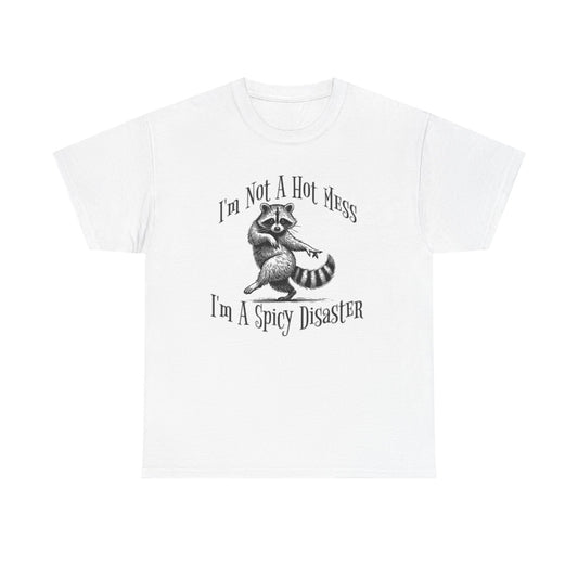 Hot Mess Graphic T Shirt Vintage Funny Retro Unisex Heavy Cotton Tee