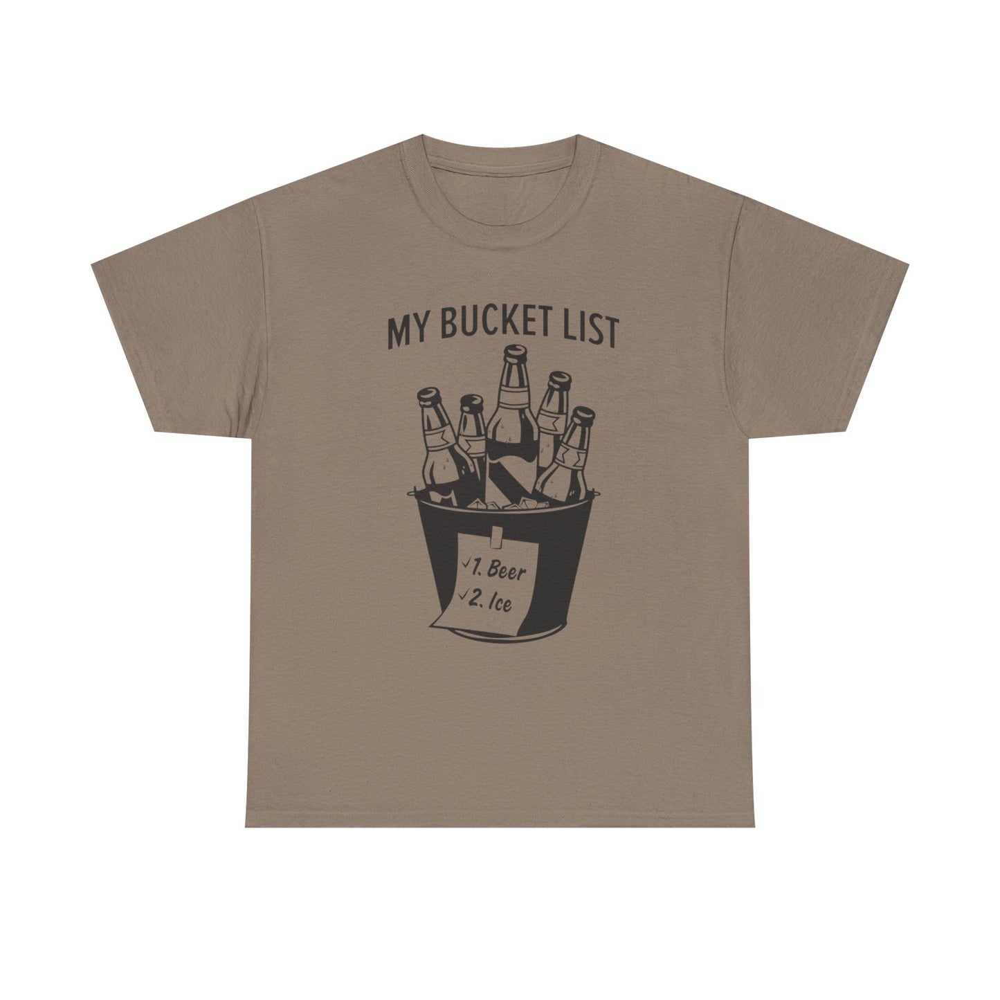 My Bucket List Beer And Ice Graphic T Shirt ADULT NEW