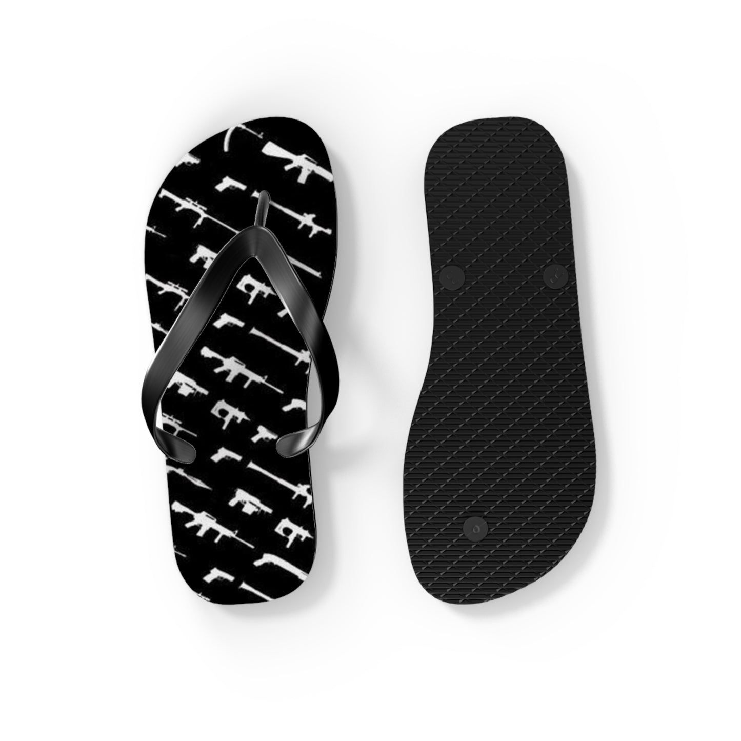 WAVES And SUN Co Sandals Gun Graphic - Flip Flops -Slides Summer Beach BRAND NEW