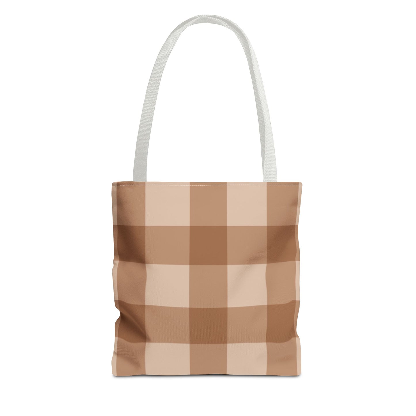 Brown Checkered All Over Print BRAND NEW Purse - Pocketbook - Travel Tote Bag