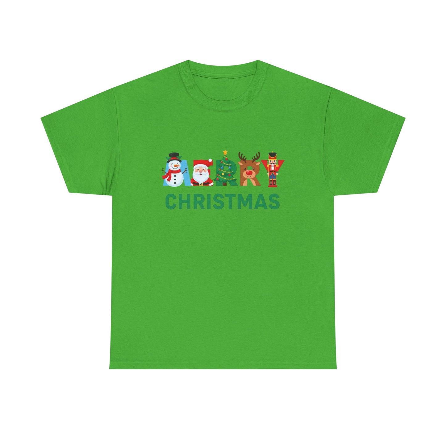 Merry Christmas Characters Graphic T Shirt NEW Unisex Heavy Cotton Tee