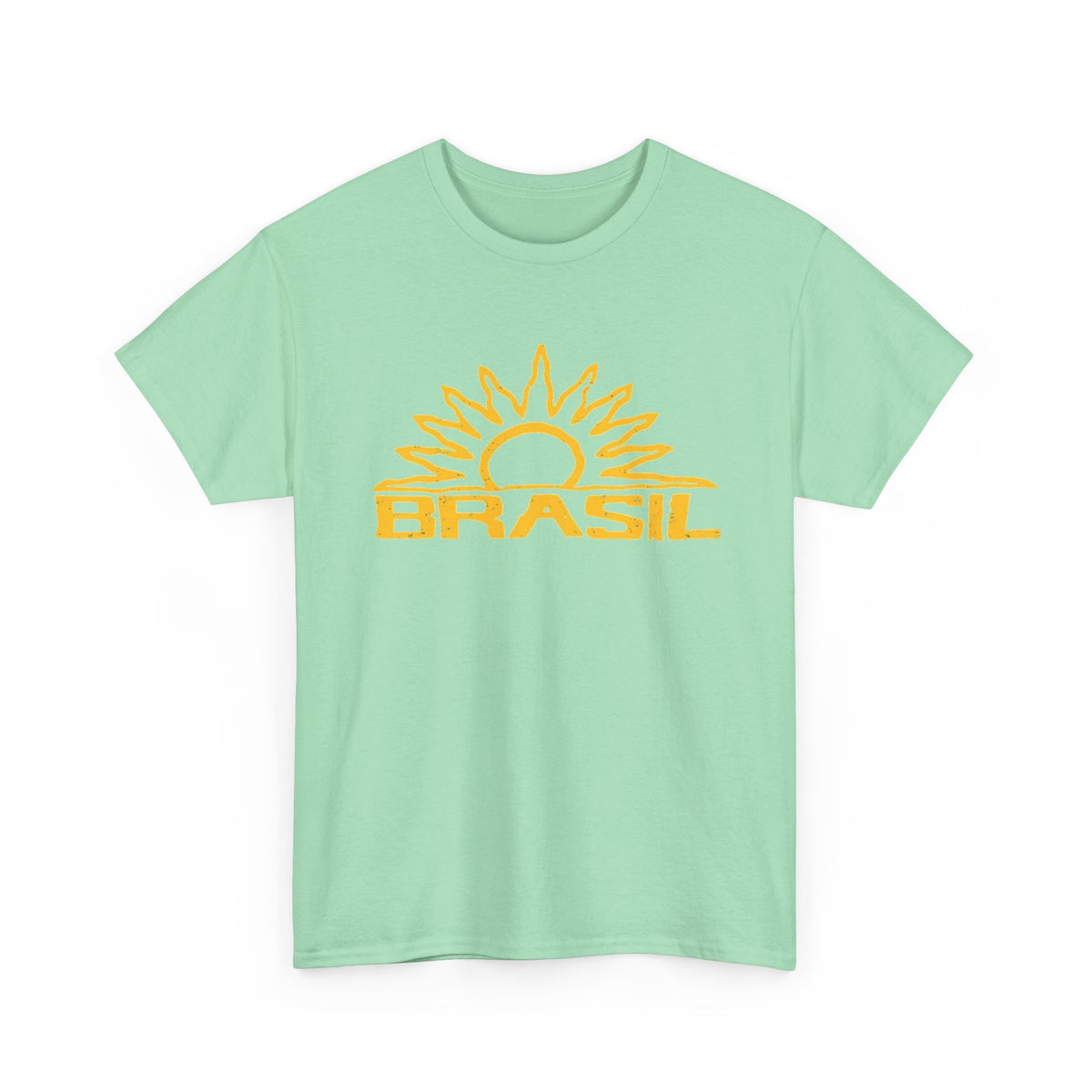 Brazil Sun Graphic T Shirt Men's Retro Classic Heavy Cotton Tee