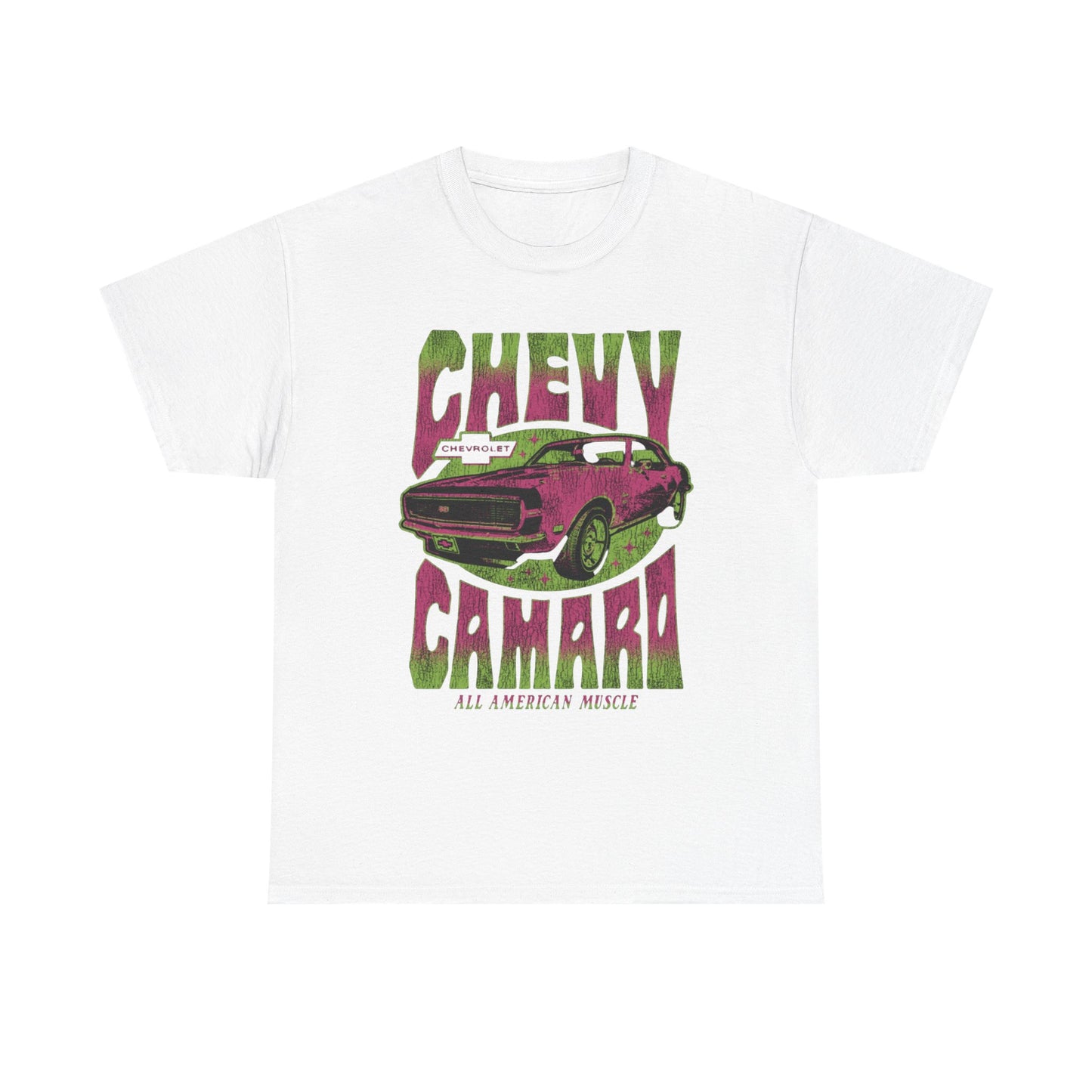 Camaro Graphic T Shirt Vintage American Muscle Cars Unisex Heavy Cotton Tee
