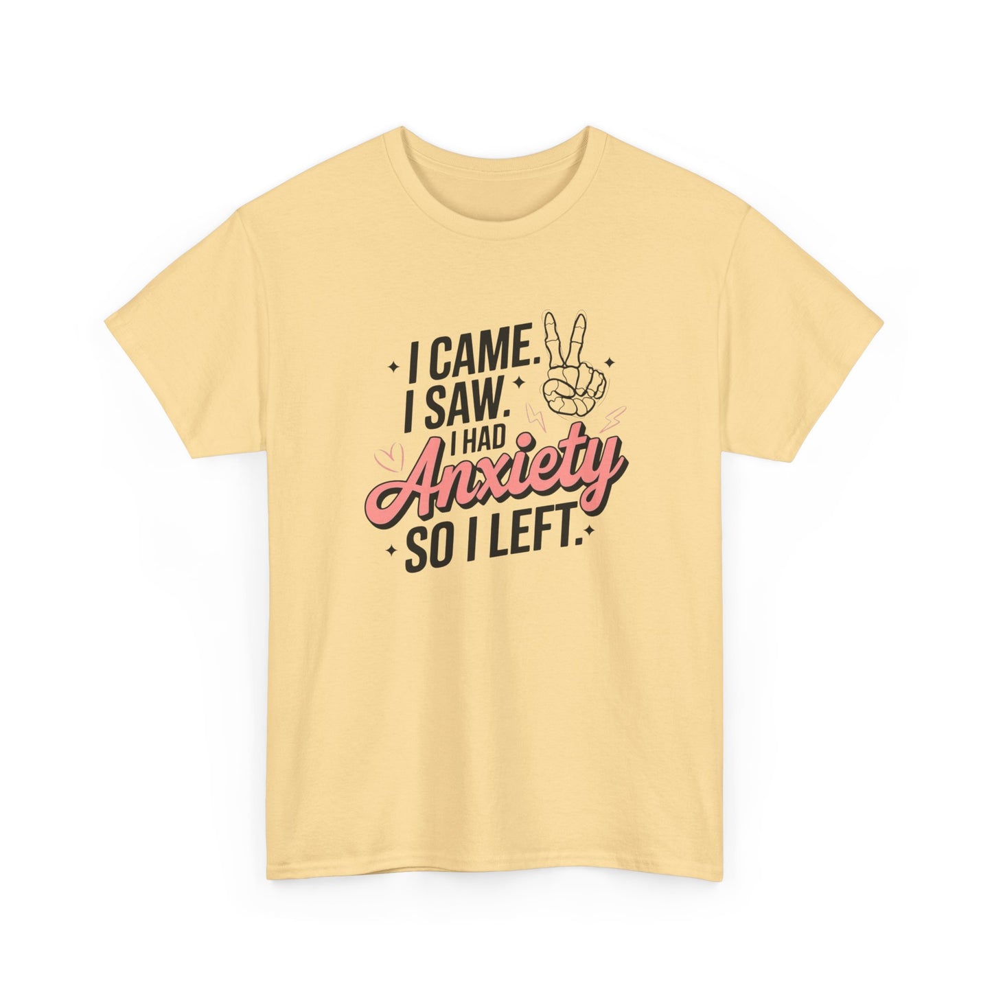Funny Anxiety Graphic T Shirt NEW ADULT Unisex Heavy Cotton Tee