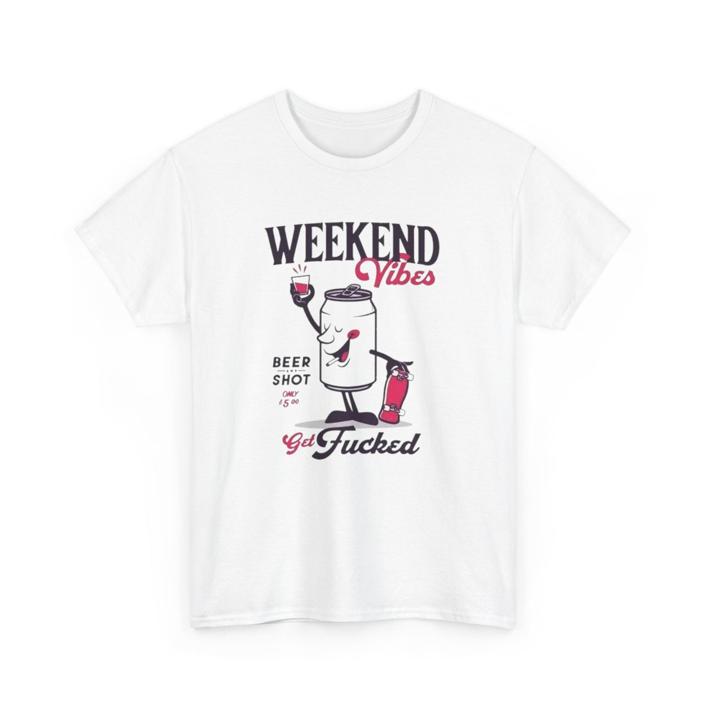 Weekend Vibes Graphic T Shirt ADULT NEW