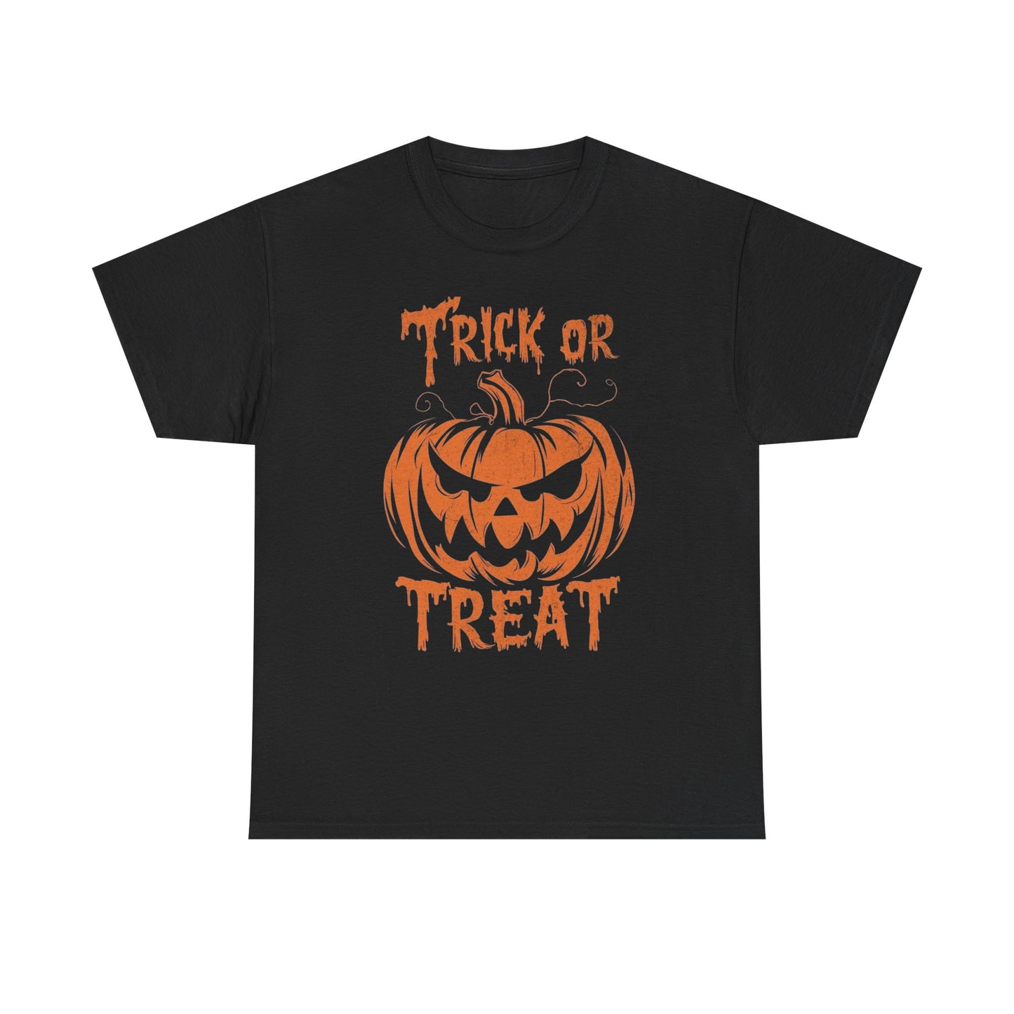 Trick Or Treat Pumpkin Halloween T Shirt Unisex Heavy Cotton Tee