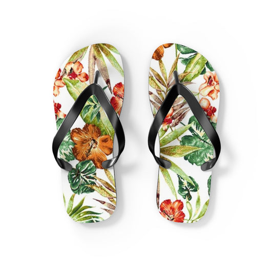 Waves And Sun Sandals Tropical Graphic Summer Flip Flops Slides BRAND NEW