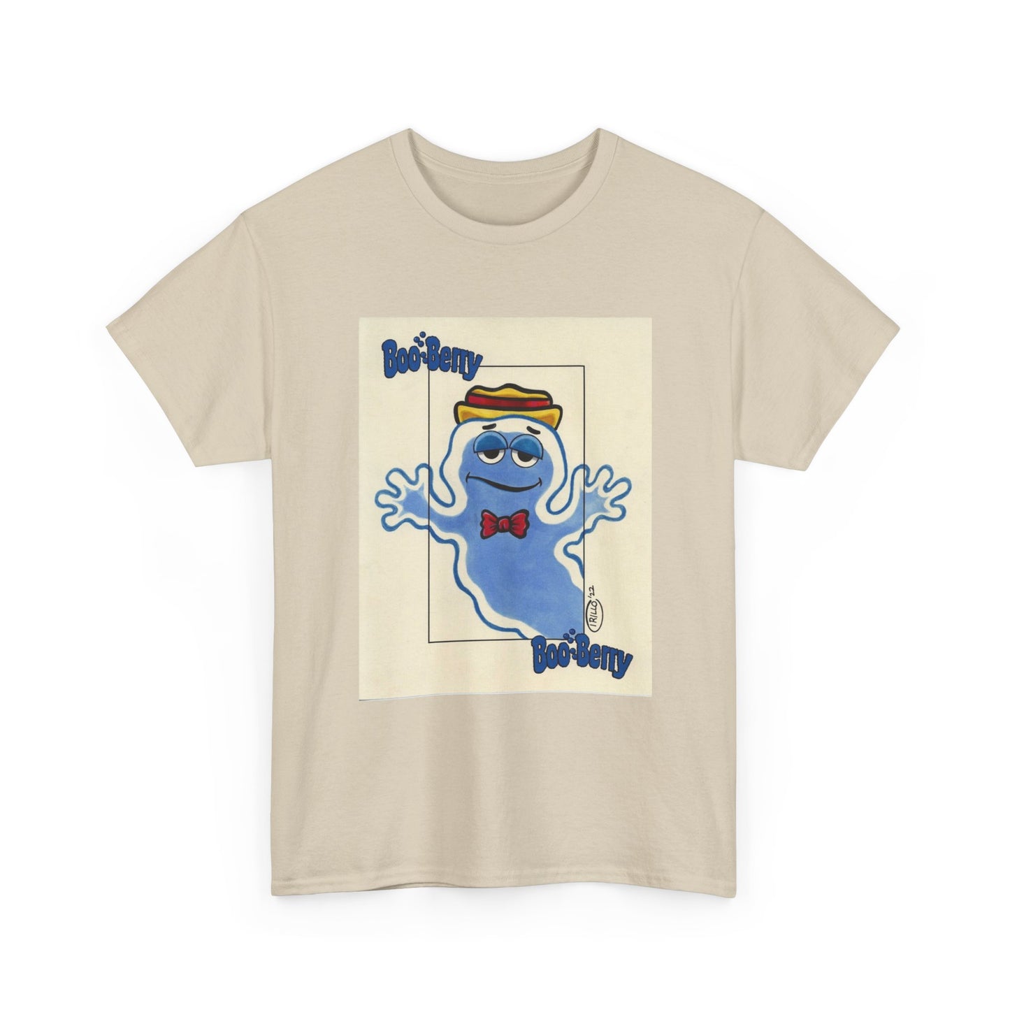 Boo Berry Tshirt Vintage Poster Cereal Retro Unisex Heavy Cotton Tee