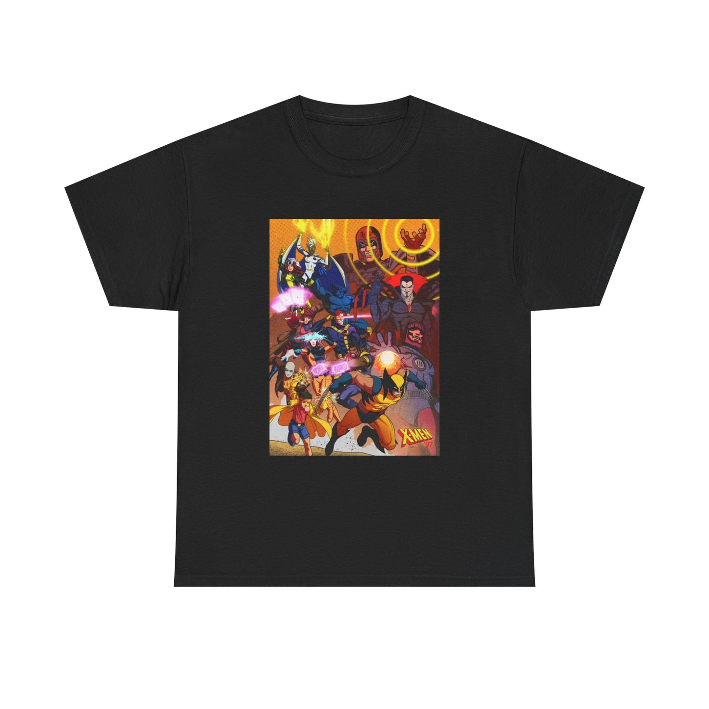Cartoon Graphic Tee Xmen Comic Book Retro Vintage Tee Unisex Heavy Cotton Tee