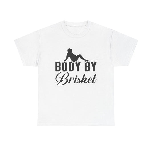 Body By Brisket Funny BBQ Graphic T Shirt NEW Unisex Heavy Cotton Tee