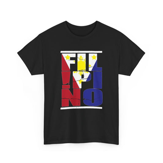 Filipino Graphic T Shirt Men's Classic Retro Flag Heavy Cotton Tee