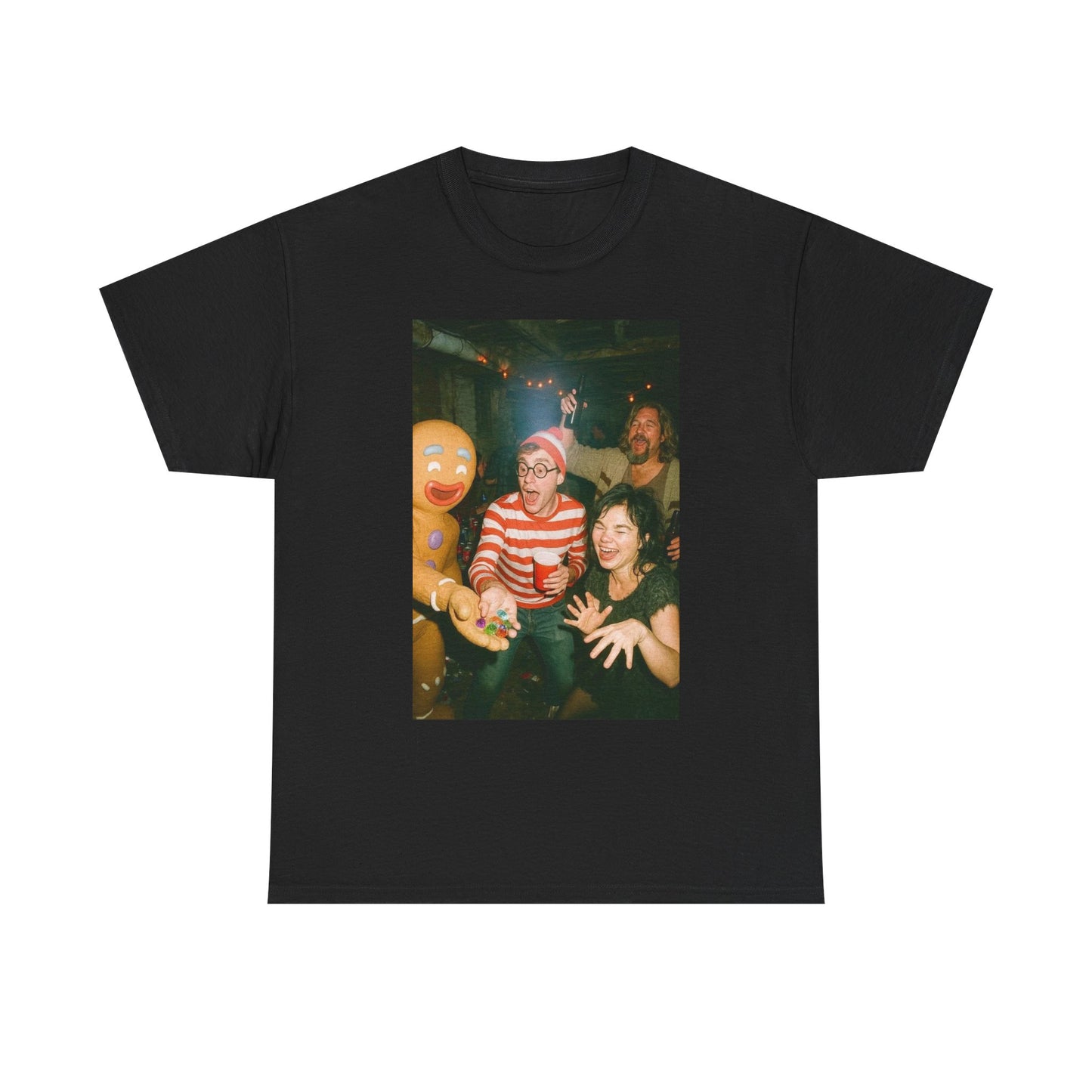 The big lebowski Graphic T Shirt Funny Wheres Waldo Gingerbread Man Cotton Tee