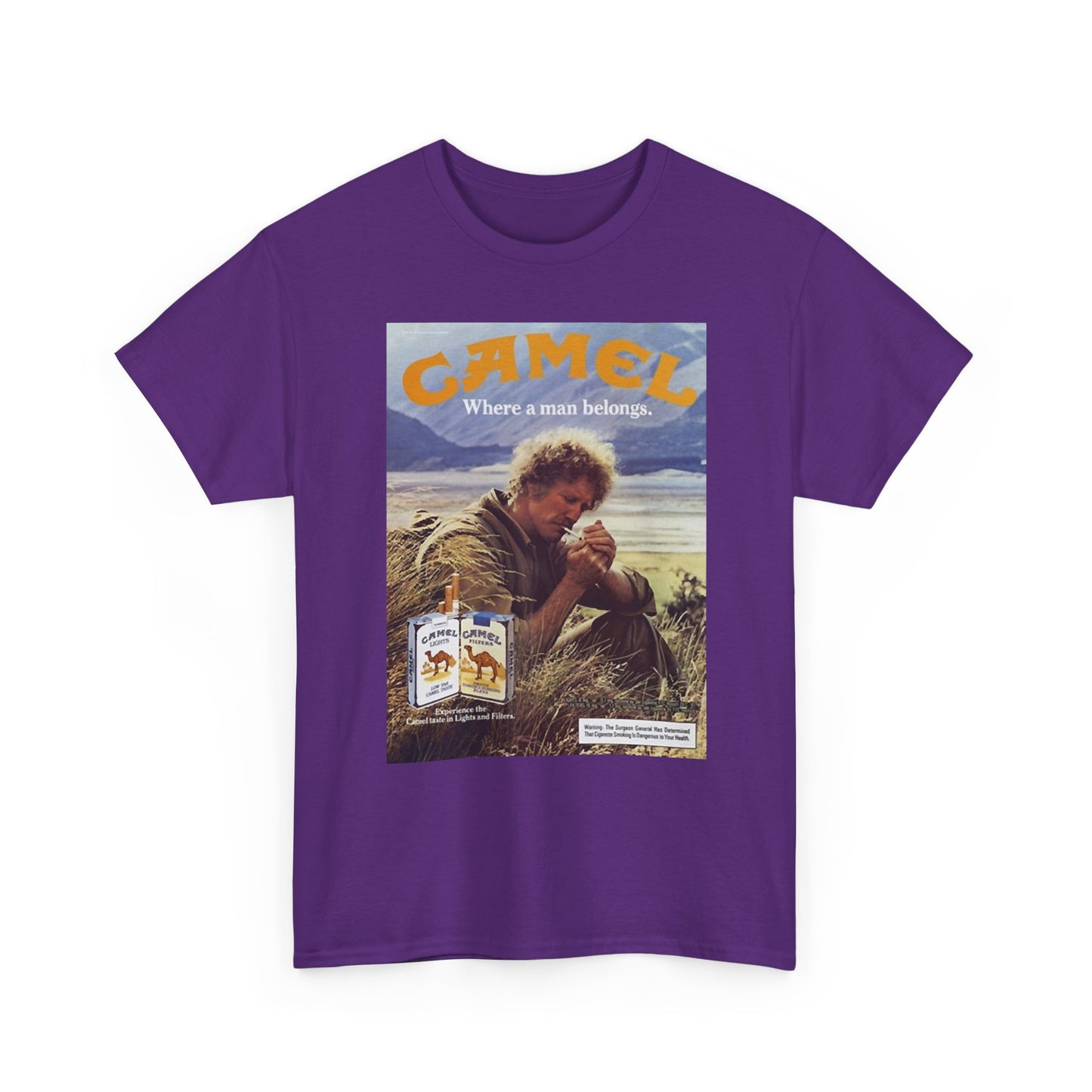 Joe Camel Cigarettes T-shirt Vintage Poster Retro Unisex Heavy Cotton Tee 1