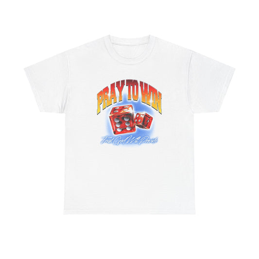 Pray To Win Graphic T Shirt Vintage Heavy Cotton Tee