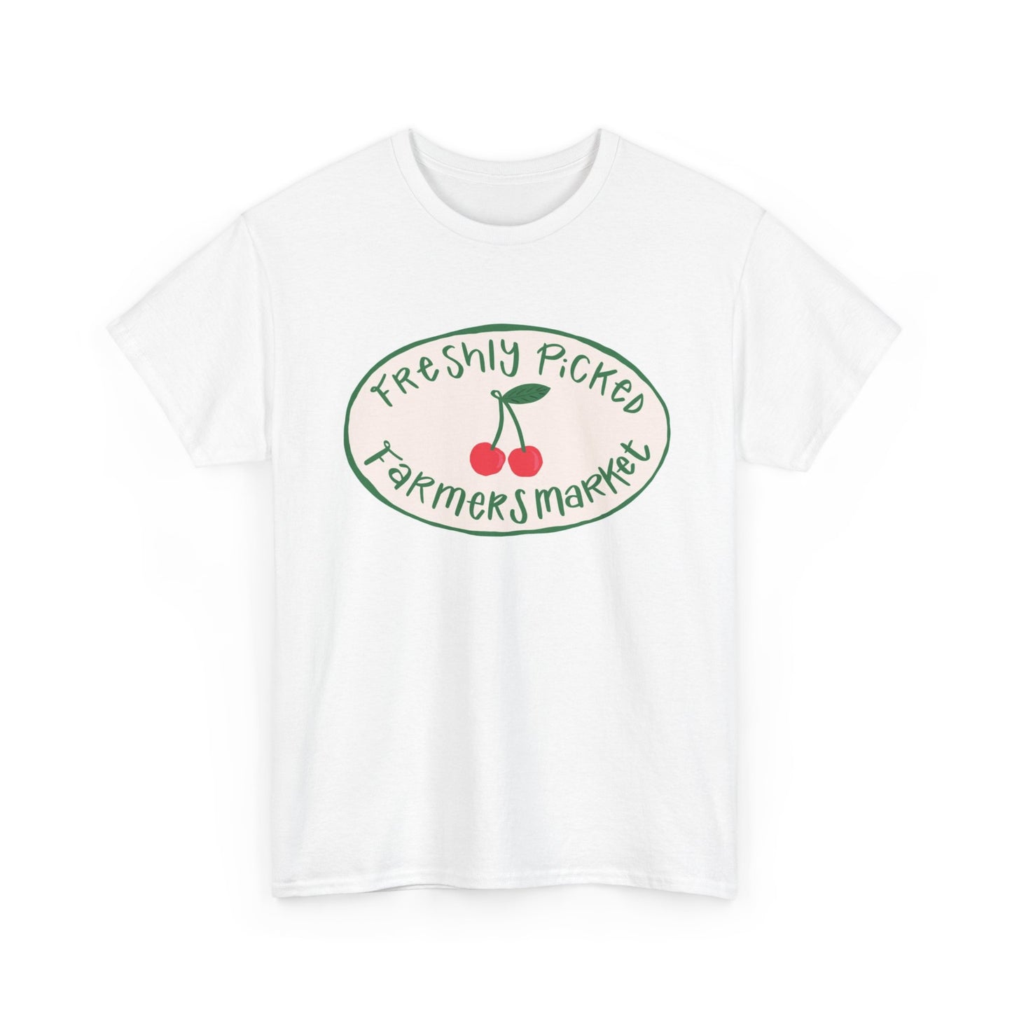 Freshly Picked Farmers Market Graphic T Shirt Retro Men's Heavy Cotton Tee
