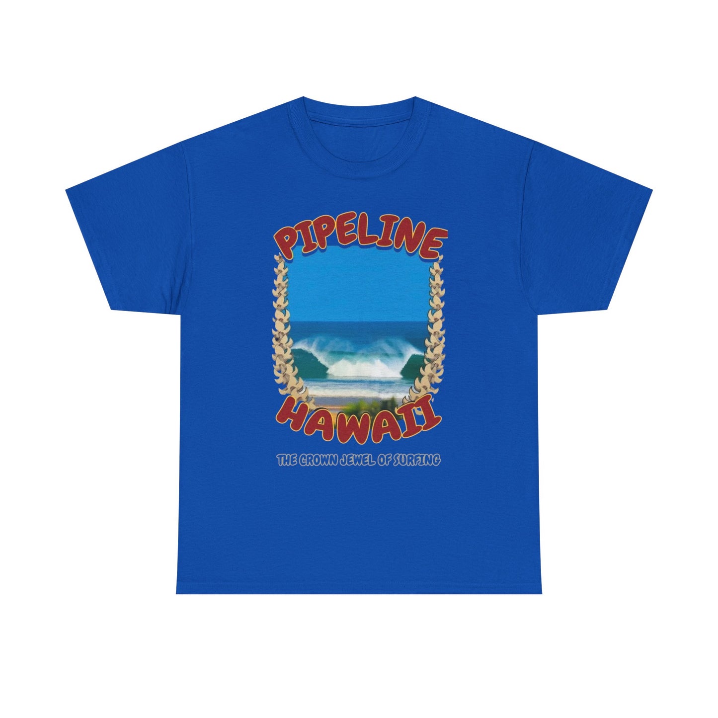 Pipeline Hawaii Surfing Graphic T-Shirt Unisex Heavy Cotton Tee Gift