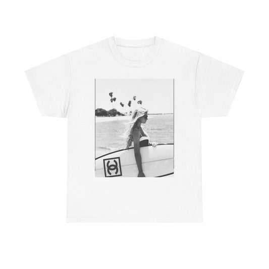 Vintage Surfing Poster T Shirt BRAND NEW Apparel Unisex Graphic Tee USA Chanel