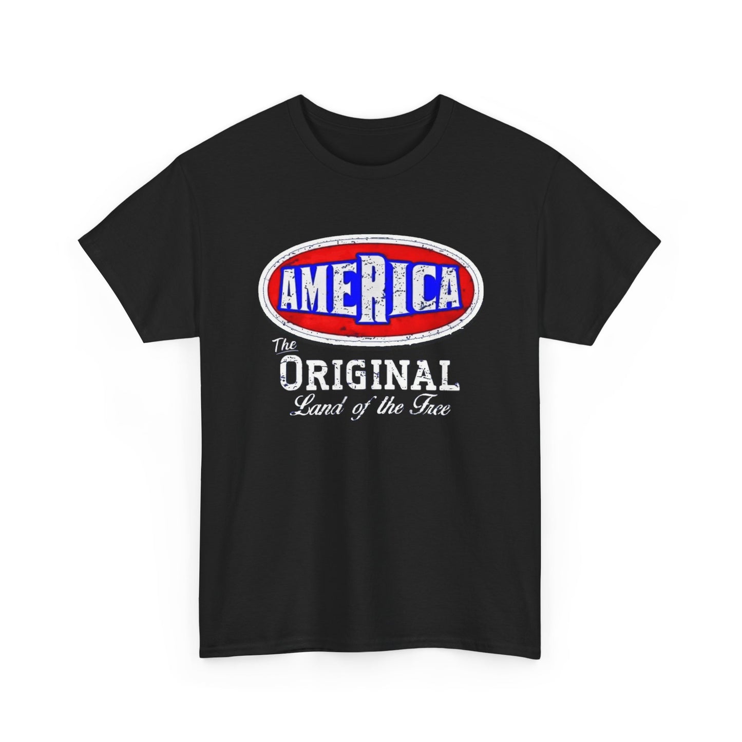 America Land Of The Free Graphic T Shirt Unisex NEW Heavy Cotton Tee