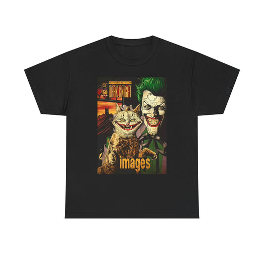 Joker Cat Images Graphic T Shirt Retro Cartoon Comic Unisex Heavy Cotton Tee