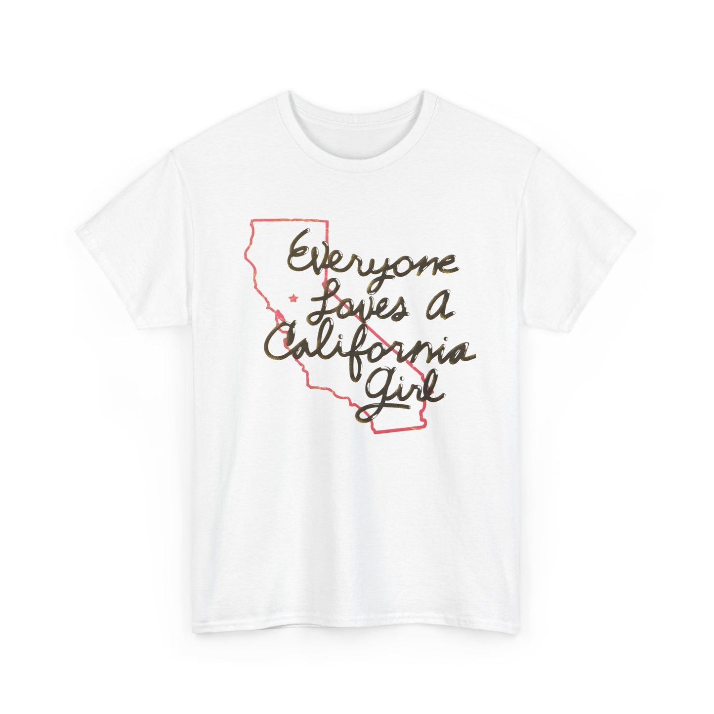 Everyone Loves A California Girl Retro Graphic T Shirt Unisex Heavy Cotton Tee