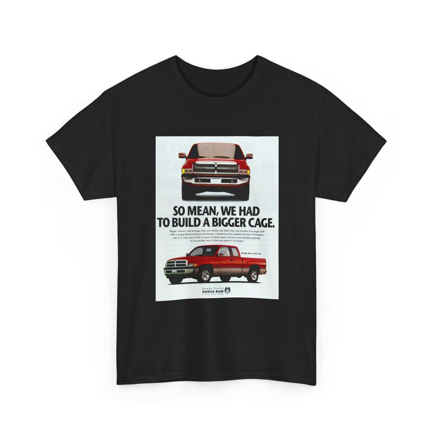 Dodge Trucks Tshirt Ram Vintage Logo 90s Retro Mopar Unisex Heavy Cotton Tee