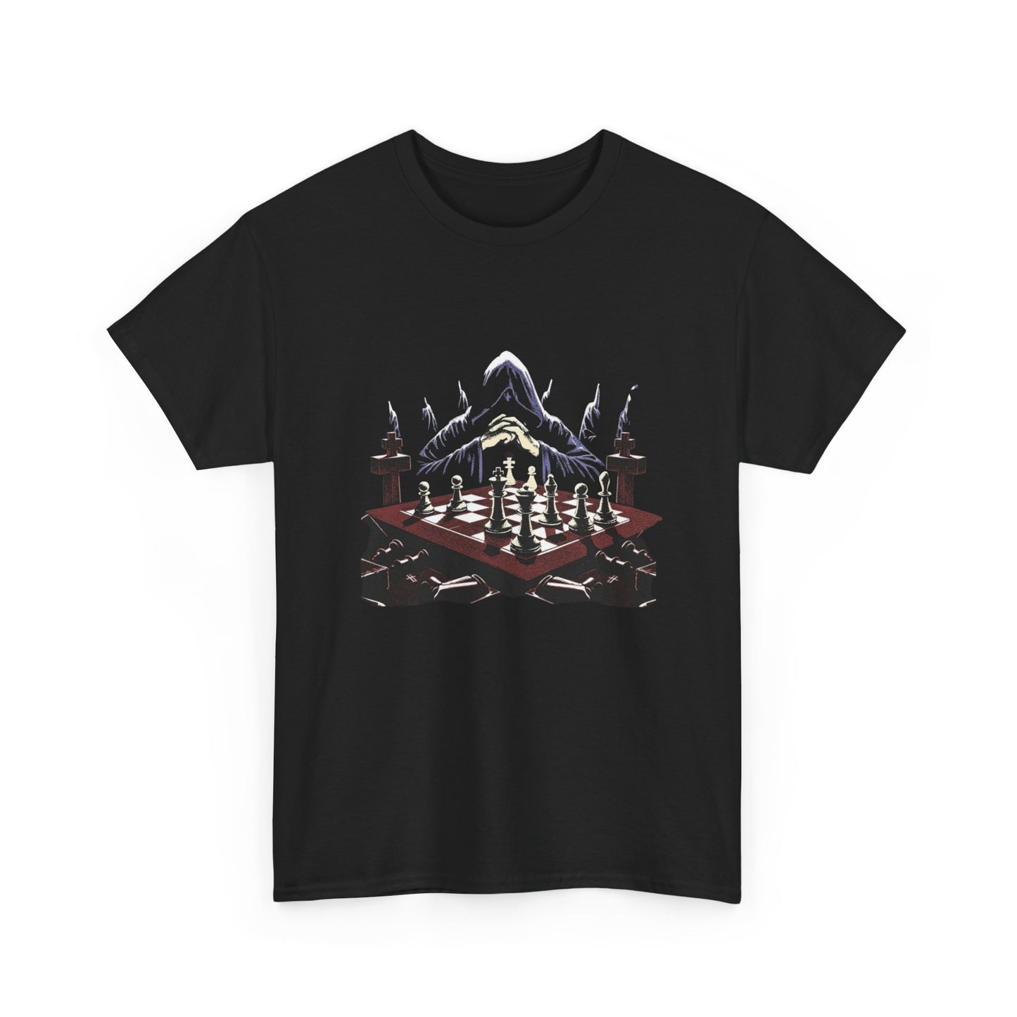 Grim Reaper Chess Graphic T Shirt Unisex Heavy Cotton NEW Tee