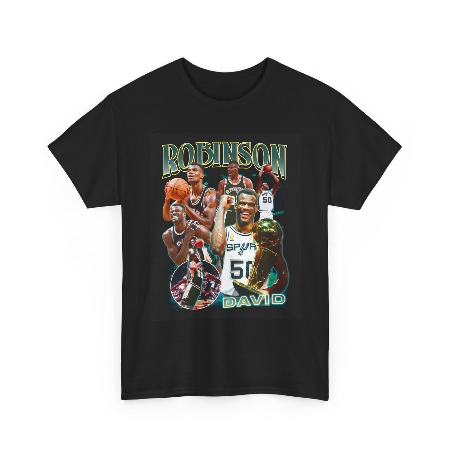 David Robinson Graphic T Shirt Vintage Basketball Retro Unisex Heavy Cotton Tee