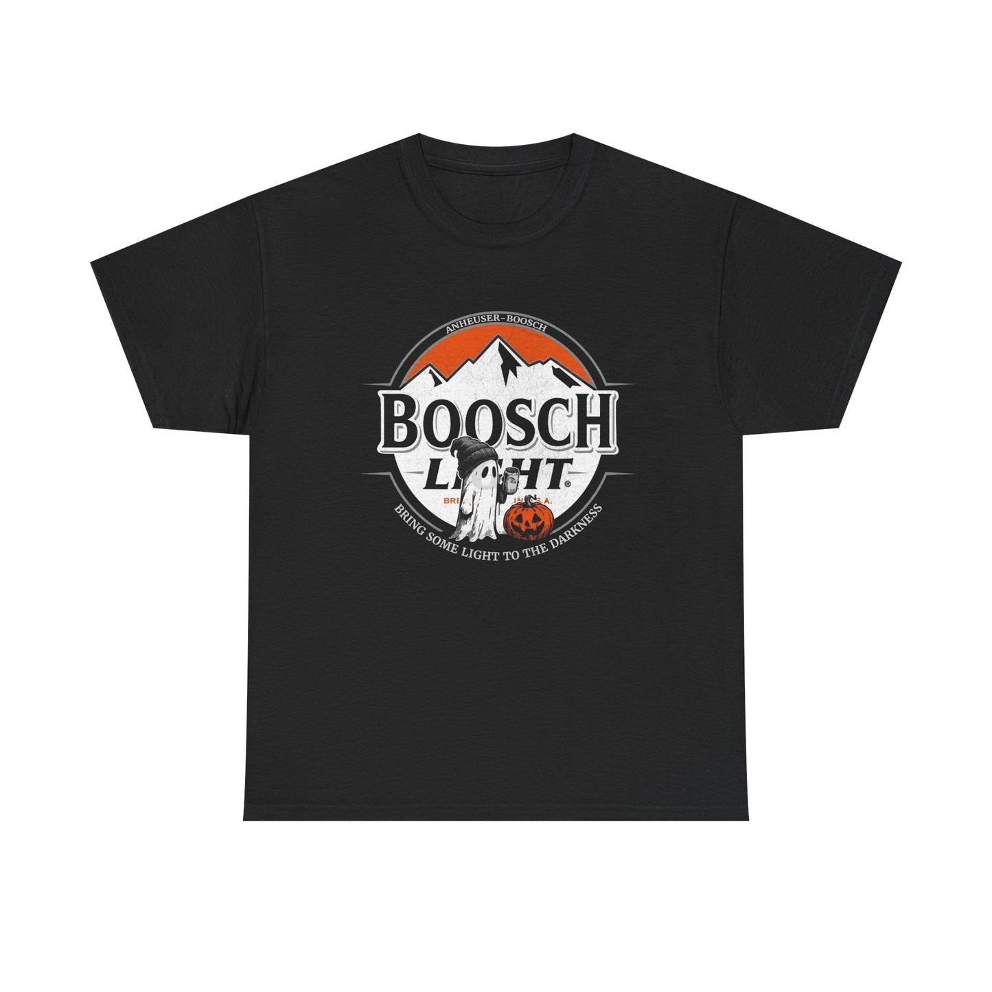 Busch Light Funny Halloween Ghost Graphic T Shirt Heavy Cotton Tee NEW GIFT