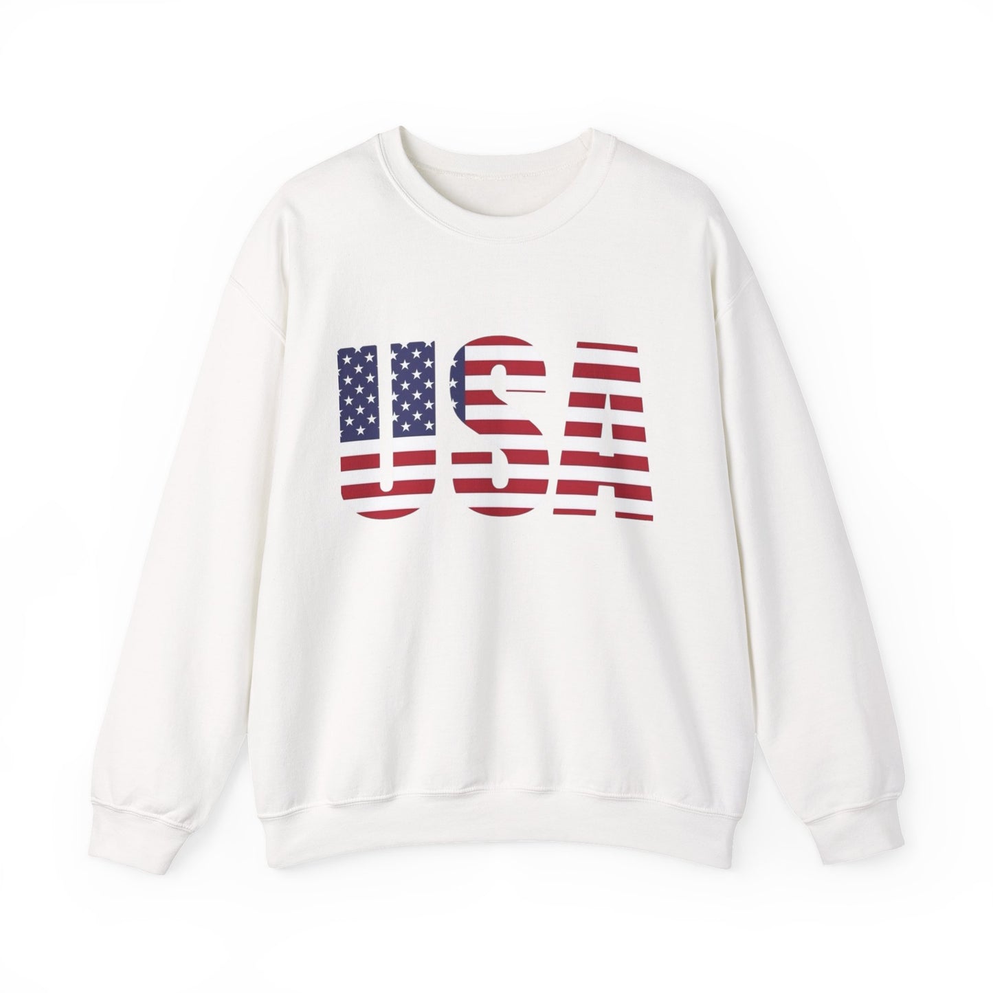 USA American Flag Retro Sweater NEW Unisex Heavy Blend™ Crewneck Sweatshirt