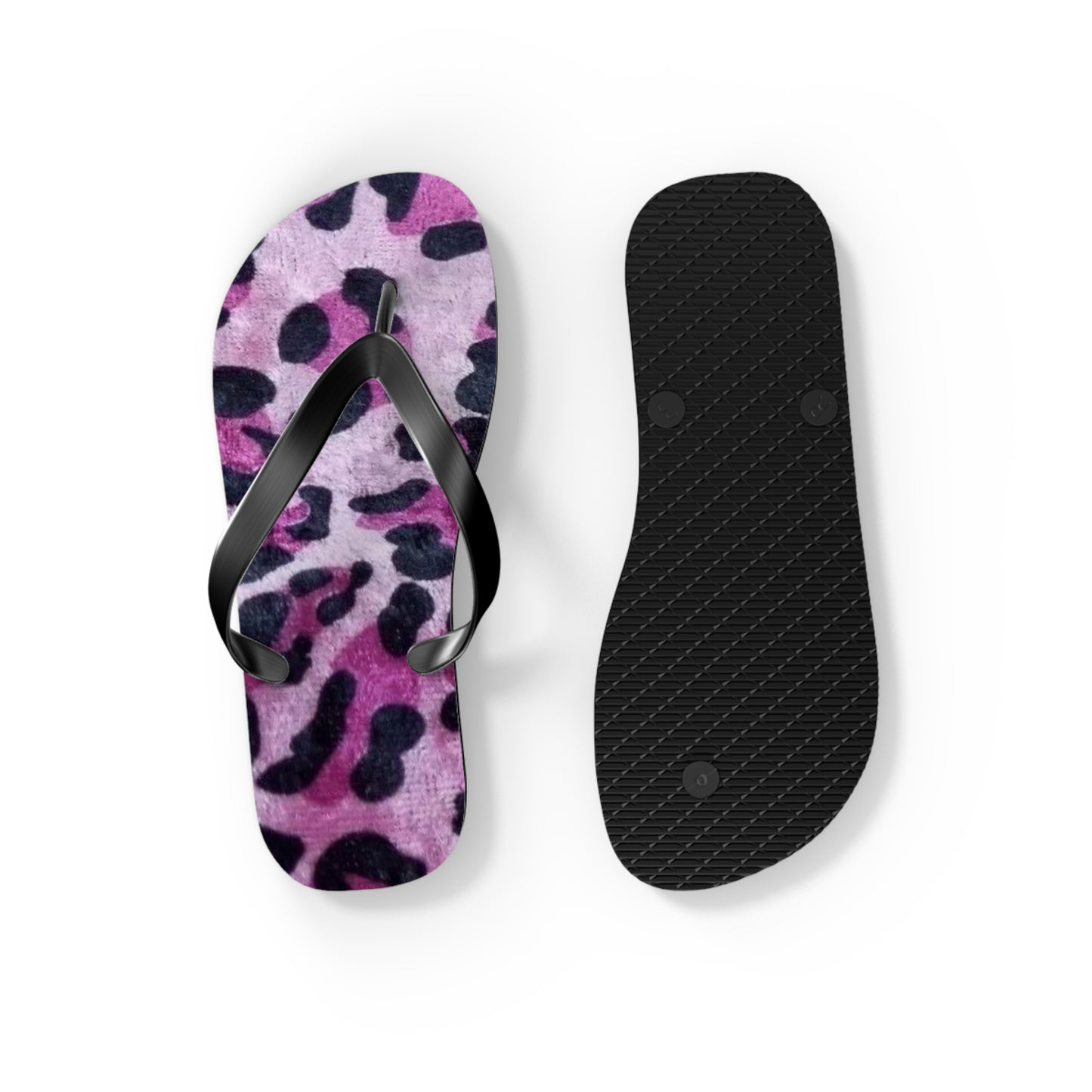 Pink Leopard Beach Sandals, Slides for Summer, Flip Flops, Water Resistant