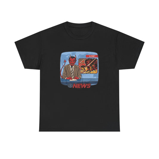 The News Graphic T Shirt ADULT NEW Heavy Cotton Tee