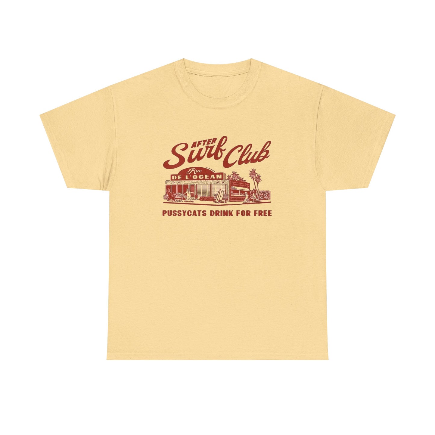 Surf Club Graphic T Shirt NEW Vintage Unisex Heavy Cotton Tee