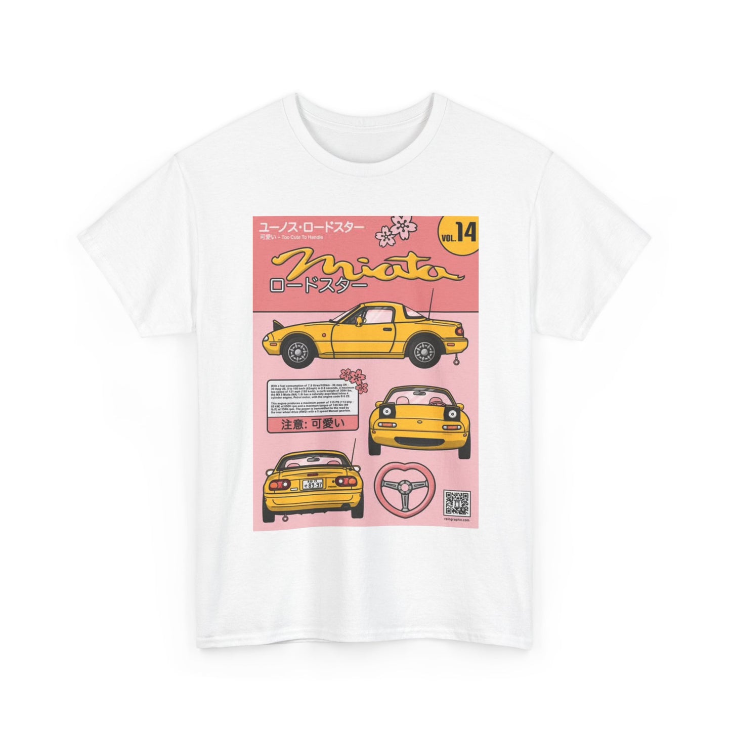 Mazda Miata Tshirt JDM Graphic Anime Cute Unisex Heavy Cotton Tee
