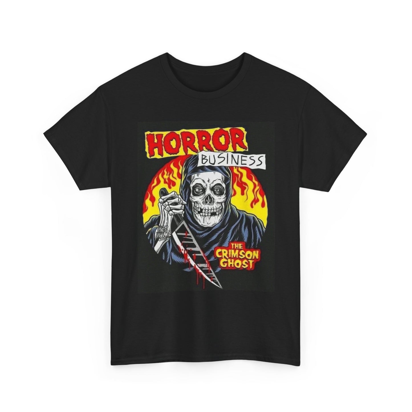 The Crimson Ghost Horror Business Graphic T Shirt Unisex Heavy Cotton Tee