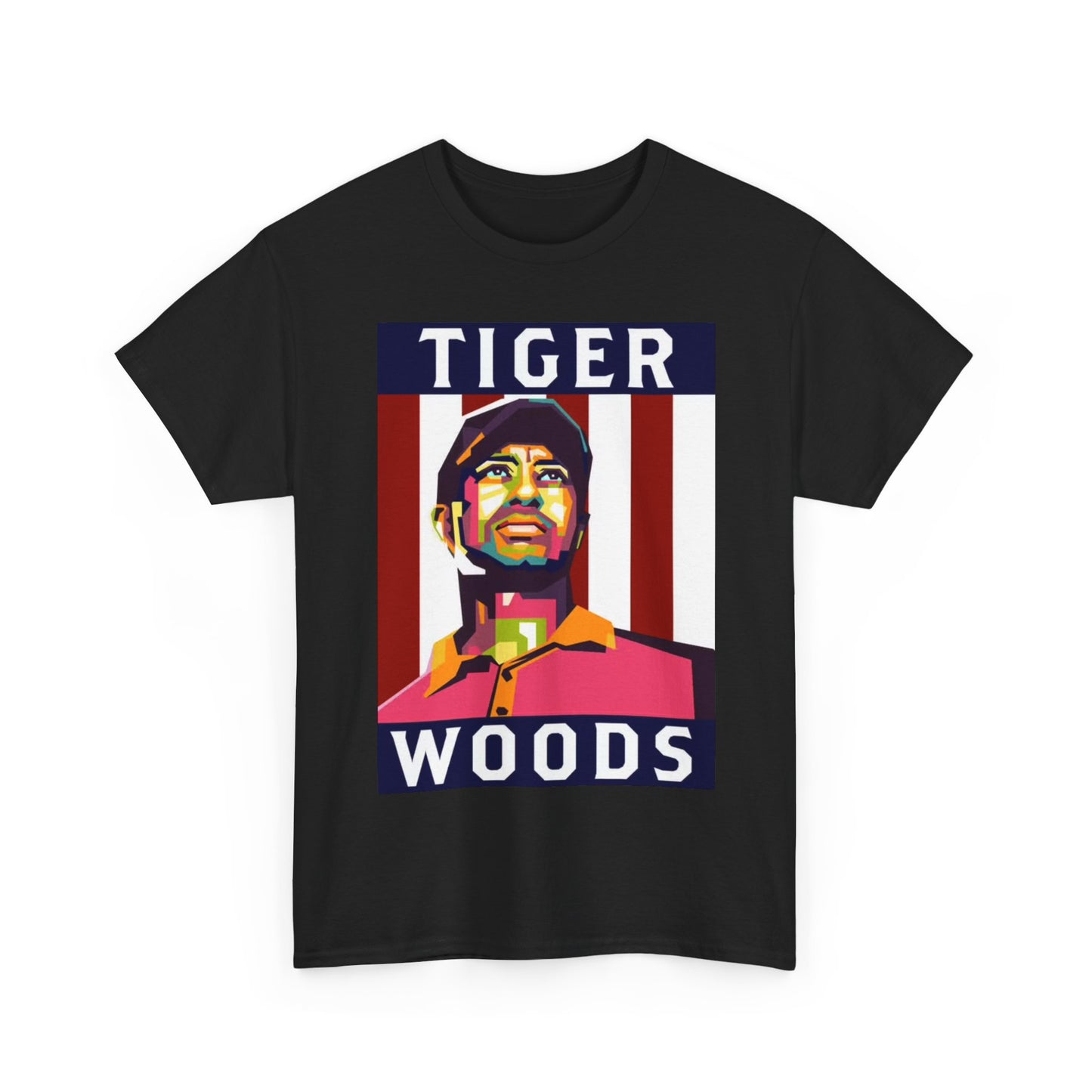 Tiger Woods Tshirt American Flag Golf Masters Happy Gilmore Unisex Heavy Cotton