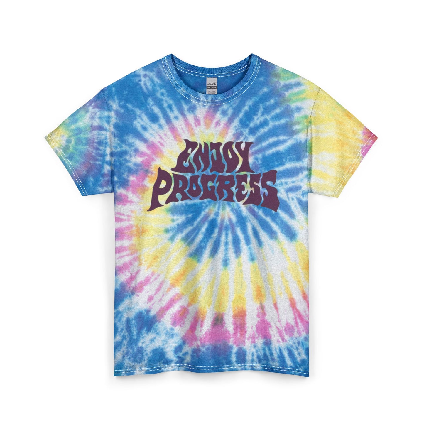 Enjoy Progress Graphic T Shirt Unisex Tie Dye Cotton Tee Gift